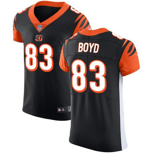 Nike Bengals #83 Tyler Boyd Black Team Color Men's Stitched NFL Vapor Untouchable Elite Jersey - Click Image to Close